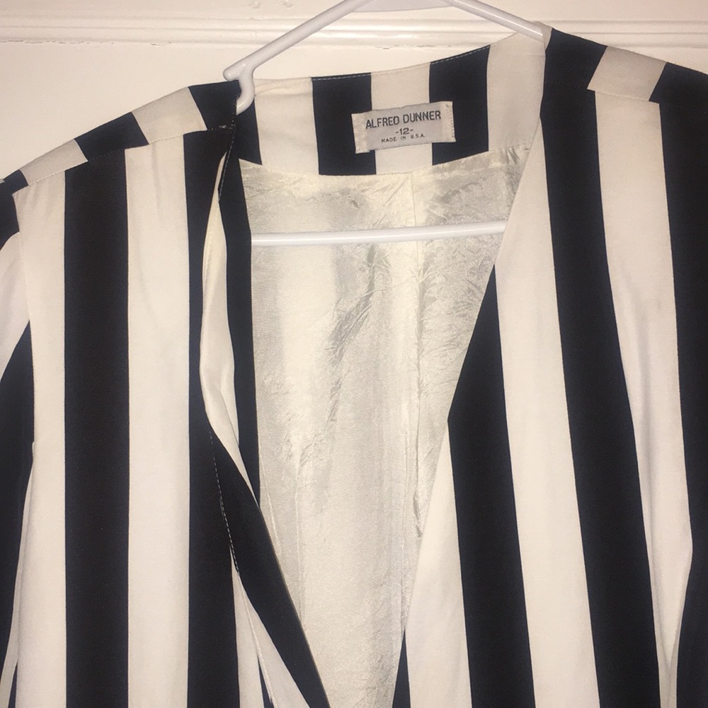 Striped Black & White Alfred Dunner Blazer size 12